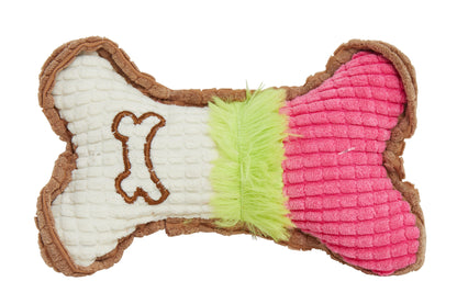 Fabric Carton Bone Squeaky Dog Toy - Doki Pet UK