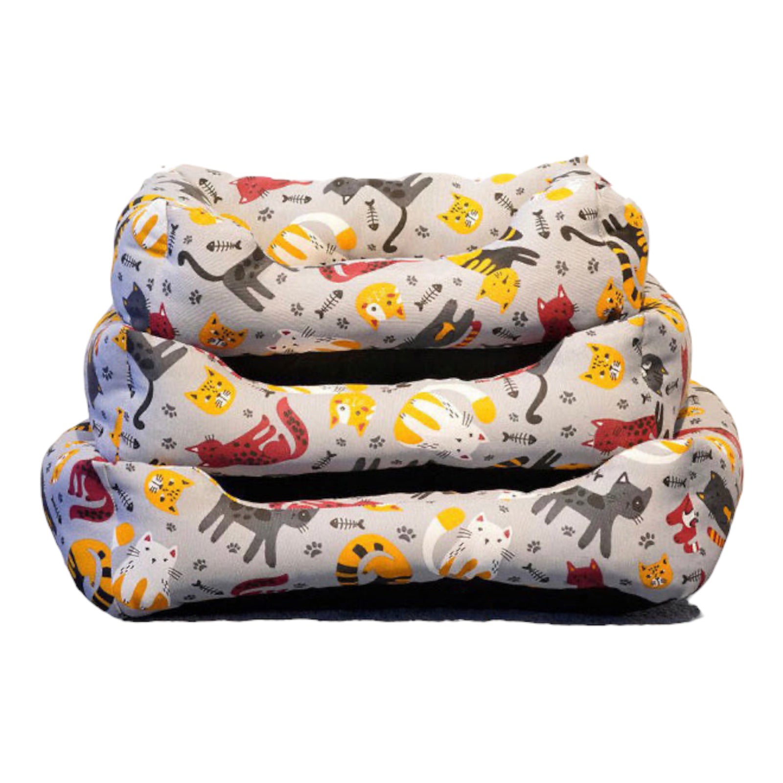 Cat Print Bed - Doki Pet UK