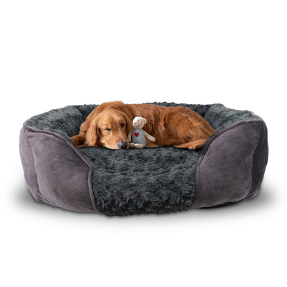 Dog Bed Rose Velvet Machine Washable - Doki Pet UK