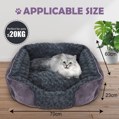 Dog Bed Rose Velvet Machine Washable - Doki Pet UK