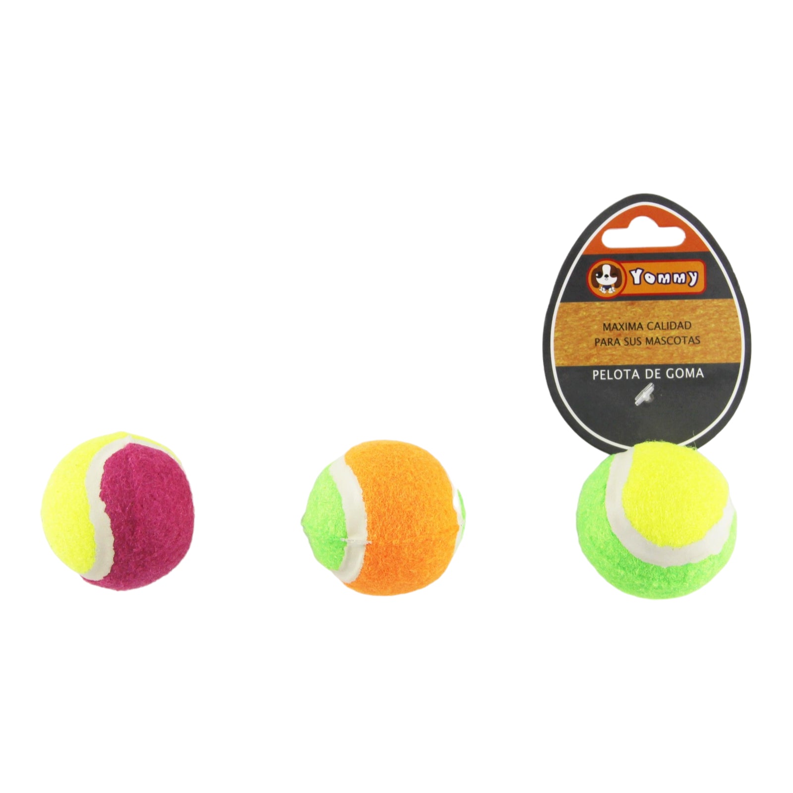 Bouncy Multi-Colour Tennis Ball - Doki Pet UK