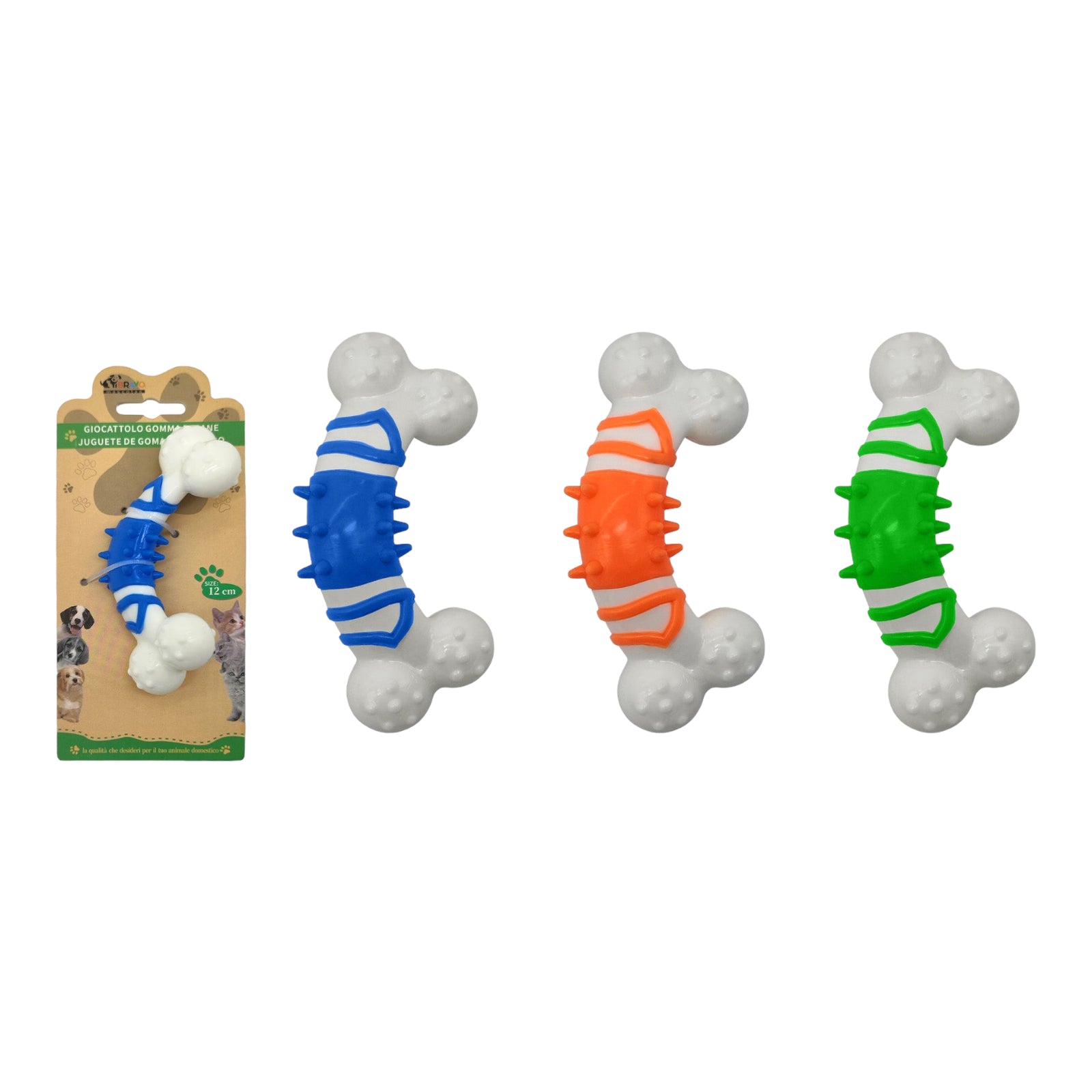 Rubber Bone Dog Toy - Doki Pet UK