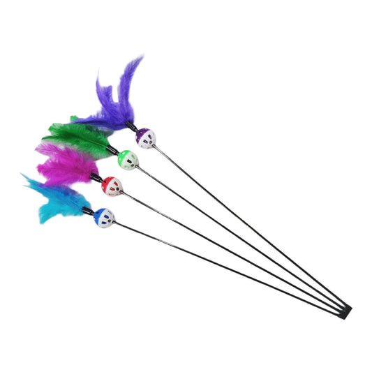 Rattling Ball Feather Teaser - Doki Pet UK