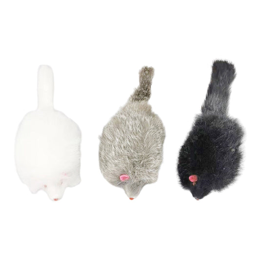 Rabbit Fur Mouse Toy - Doki Pet UK