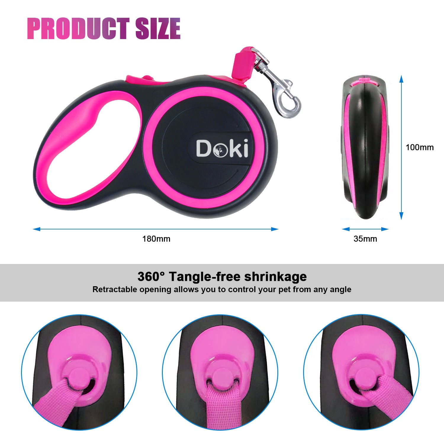 Retractable Dog Leash - Doki Pet UK