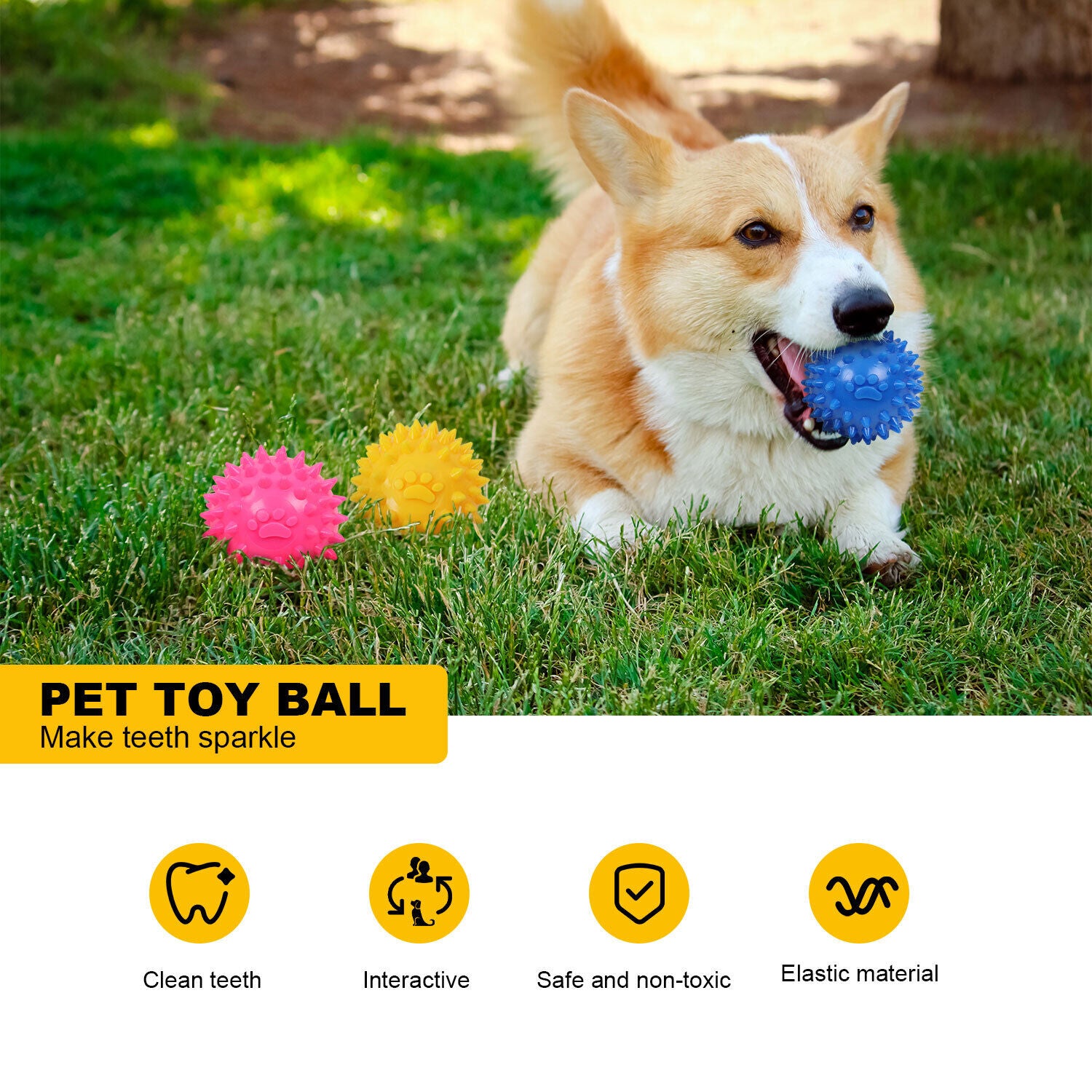 Paw Patterned Ball - Doki Pet UK