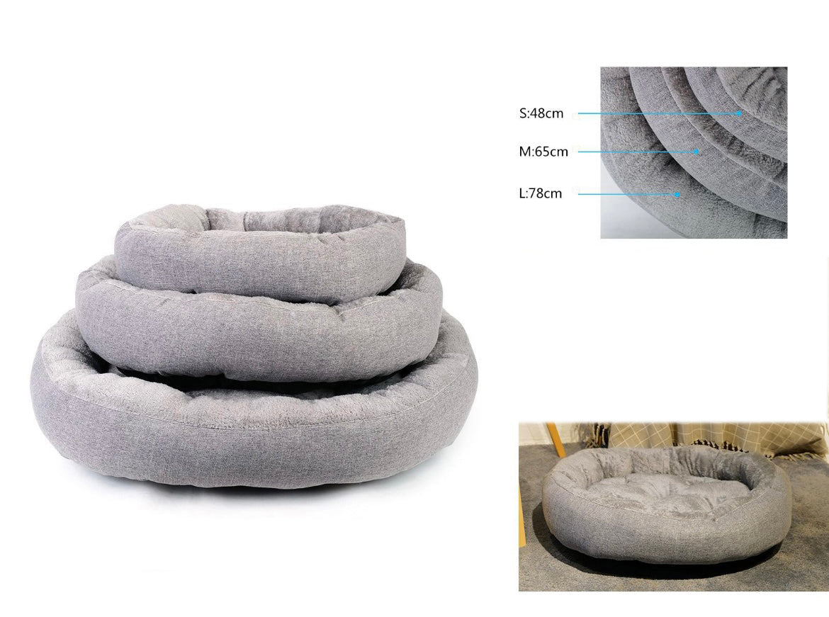 Grey Round Bed - Doki Pet UK